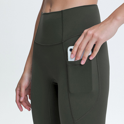 High Waisted Size XXL Yoga Pants Nylon No T Line With Pocket