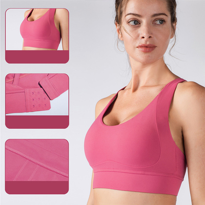7 Colors Nuls Sexy Women Sports Bra Traceless Buckle Back Shock Absorber Crop Top