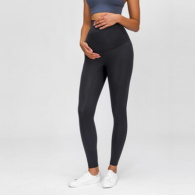 High Stretch Pregnant Women Yoga Pants Nylon Wrapped Maternity Workout Leggings