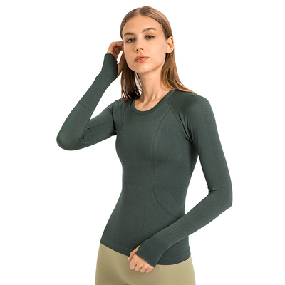 Stretchable Equestrian Riding Tops Anti pilling Womens Long Sleeve Base Layer