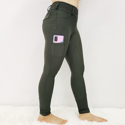 Polyester High Waisted Full Seat Riding Breeches Quick Dry Women Equestrian Pants