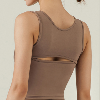 Hollow Out Fitness Yoga Vest Tops Ladies Shockproof Running Bra