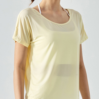 Lightweight Fitness Top Sports T Shirt Ladies Short Sleeve Quick Drying Yoga Blouse