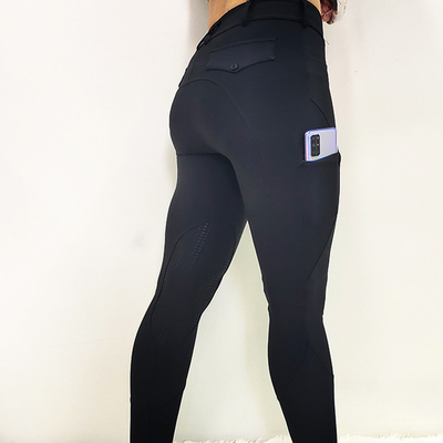 Knee Grip Horse Riding Leggings Four Way Stretch Women Equestrian Pants