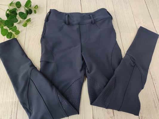 Knee Grip Horse Riding Leggings Four Way Stretch Women Equestrian Pants