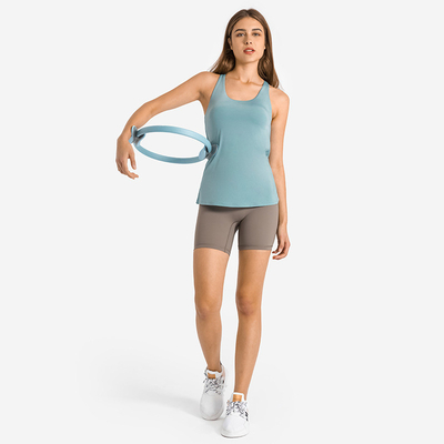 Multi Straps Cross Back Sports Bra Cool Breathable Yoga Tank Top With Removable Cup