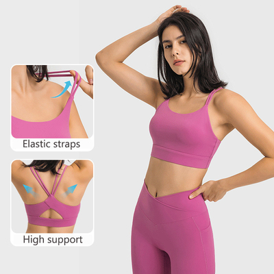 Removable High Impact Padded Ladies Sports Bra Gym Yoga Fitness Running