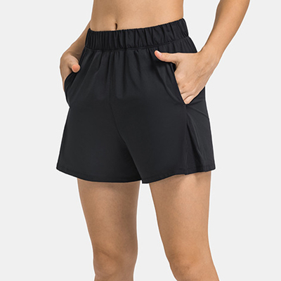 Leisure Pocket Sports Yoga Shorts Workout Running Pants Sweat Wicking