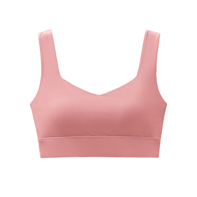 Pink Soft Sports Underwear Nylon Women Light Fitness Yoga Bra