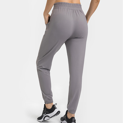 Elastic Waist Yoga Sports Pockets Jogger Pants Women Workout Running Trouser