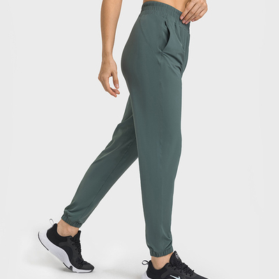 Elastic Waist Yoga Sports Pockets Jogger Pants Women Workout Running Trouser