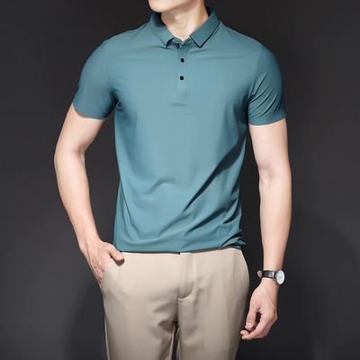Summer Ice Silk Quick Dry Men's Sports Riding Polo Shirts Equestrian Tops