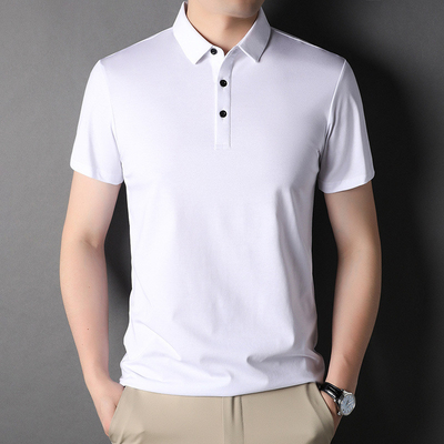 Business Men's Horse Riding Polo Shirt Tops Moisture Wicking Breathable