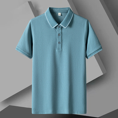 Thin Cool Men'S Short Sleeved T Shirt Lapel Polo Tops Horse Riding