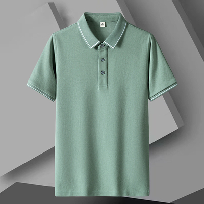Thin Cool Men'S Short Sleeved T Shirt Lapel Polo Tops Horse Riding