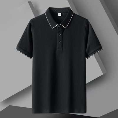 Thin Cool Men'S Short Sleeved T Shirt Lapel Polo Tops Horse Riding