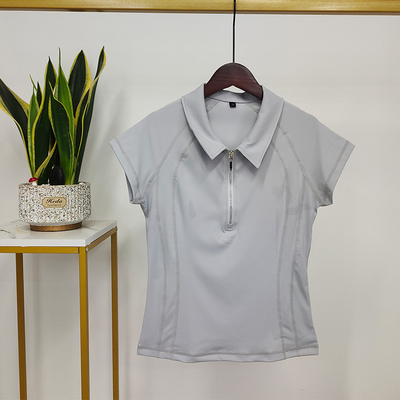 6 Colors Quick Dry Women Horse Riding Base Layer Long Sleeve Half Zipper Shirts