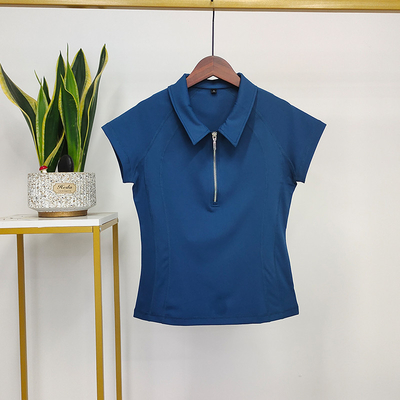 6 Colors Quick Dry Women Horse Riding Base Layer Long Sleeve Half Zipper Shirts