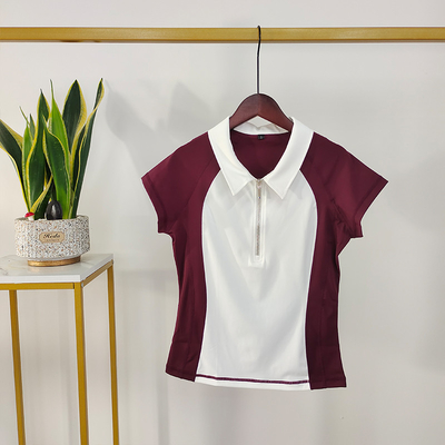 Nylon Double Color Matching Horse Riding Shorts Sleeves Customized Logo