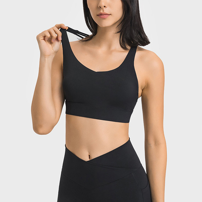 Multi Strand Cross Straps Sports Bra Womens High Elastic Yoga Bra