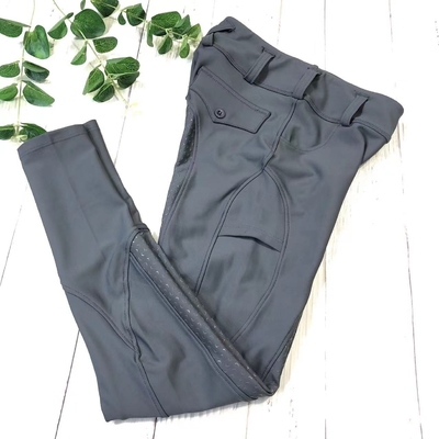 Girls Horse Riding Leggings With Side Pockets Kids Equestrian Breeches 280gsm