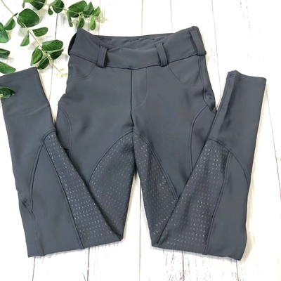 Girls Horse Riding Leggings With Side Pockets Kids Equestrian Breeches 280gsm