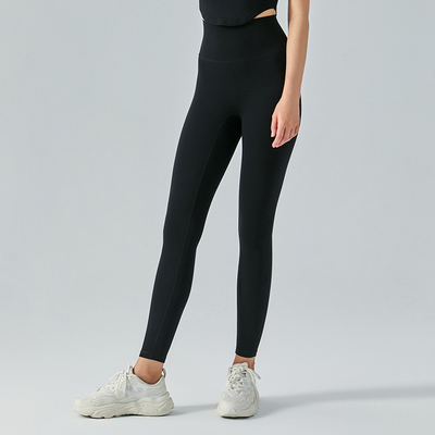 Sweat Wicking Pocket Yoga Pants Double Sided Matted Hip Lifting Running Leggings Sports Tight
