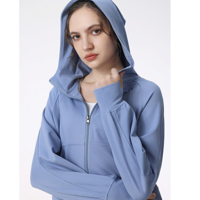 Light Running Zipper Long Sleeve Sports Jackets Ladies Workout Sweater 2XL