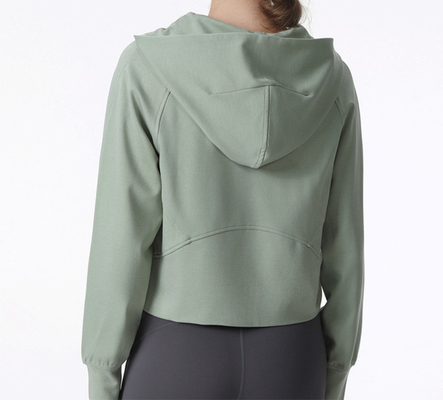 Black Yoga Sports Top Custom Women Running zipper Jacket Quick Dry