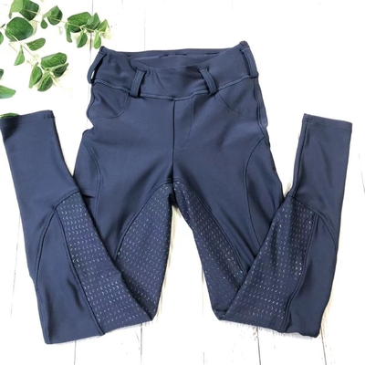 Little Grils Horse Riding Breeches Full Seat Silocne Equestrian Pants With Side Pocket