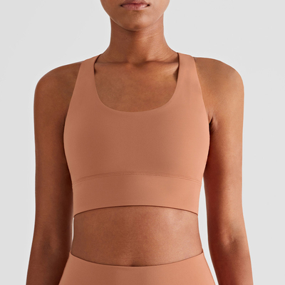 Wide Cross Straps Yoga Fitness Tops For Women Workout Running Bra