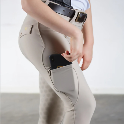 280gsm Children'S Equestrian Pants 6 To 15 Years Old Girls Full Seat Silicone Horse Riding Breeches