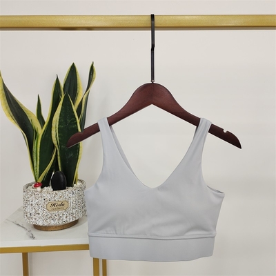230g Womens Sports Bra Fitness Yoga Underwear Chest Pad Removable Nylon Bra Top