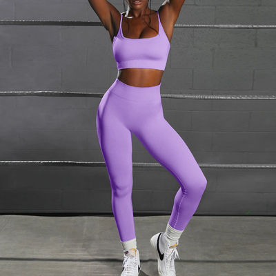 Women Seamless Yoga Set 2 Piece Workout Sport Bra With High Waist Shorts Leggings
