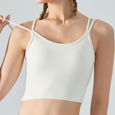 Running Shock Proof Womens Sports Bra Vest Slim Shoulder Strap Bra