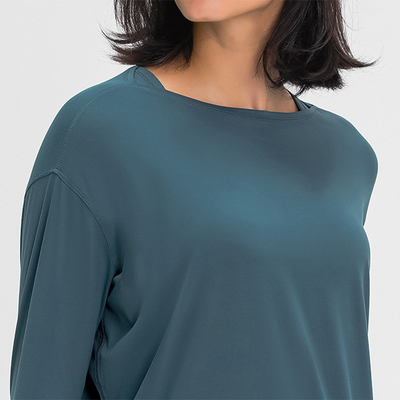 Breathable Women's Long Sleeve Shirts Running Workout Performance Tee