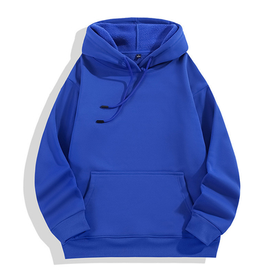350g Thick Fleece Men Pullover Hoodies Winter Warm Sweatshirt With Hat