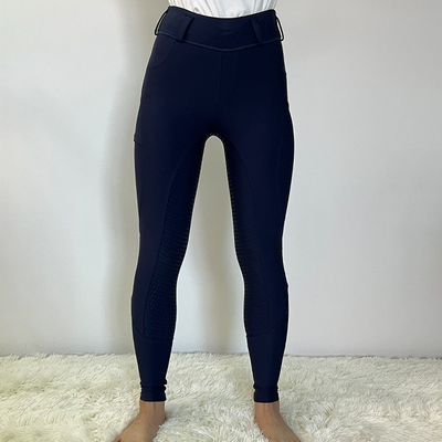 Navy Equestrians Young Girls Horse Riding Pants Horseback With Full Seat Silicone