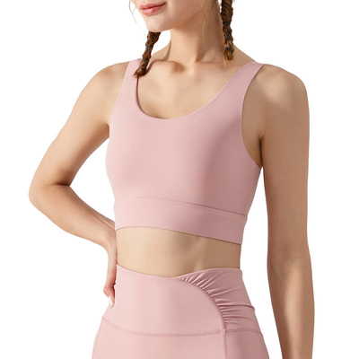 Twist Hollow Out Yoga Underwear Fitness Vest Women'S Removable Bra