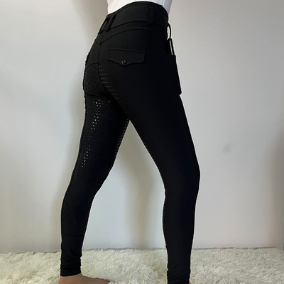5 Colors Black Polyester Riding Breeches Silicone Ladies Horse Leggings