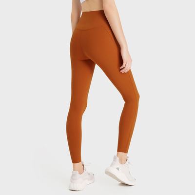 Solid Color High Elasticity Pocket Yoga Pants Naked Feeling Sports Leggings