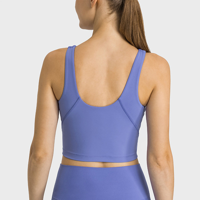 Outerwear Training Running Sports Bra High Neck Female Yoga Vest With Pad