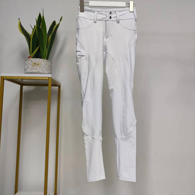 XS 280gsm Elastic Silicone Horse Legging Women Button Riding Breeches