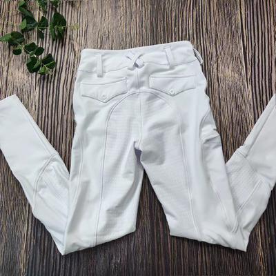 XS 280gsm Elastic Silicone Horse Legging Women Button Riding Breeches