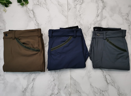 Brown Horse Riding Breeches Mens Quick Dry Silicone Printing Anti - Pilling