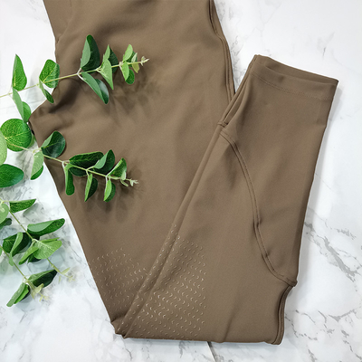 Brown Horse Riding Breeches Mens Quick Dry Silicone Printing Anti - Pilling