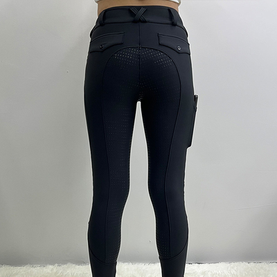 XXS-XL Black Top Quality Pocket Buttton Horse Equestrian Riding Breeches women