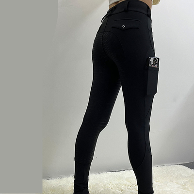 XXS-XL Black Top Quality Pocket Buttton Horse Equestrian Riding Breeches women