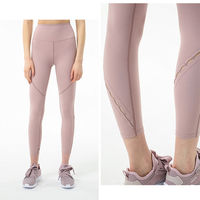 Nude Yoga Set Clothes Nylon Sweat Wicking Hip Lift Two Piece Athletic Sets