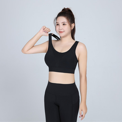 Sexy Mesh Plus Size Sports Bra Gathered Nylon Spandex 3 Colors